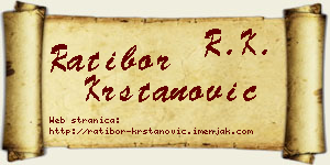 Ratibor Krstanović vizit kartica